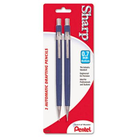 Pentel Sharp #2 0.7 mm Blue Mechanical Drafting Pencil, 2-Pack