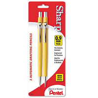 Pentel Sharp #2 0.9 mm Yellow Automatic Mechanical Pencil, 2-Pack
