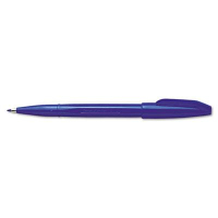 Pentel Porous Point Capped Water-Based Sign Pen, Blue, Fine, 12-Pack
