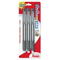 Pentel Clic Eraser Pencil-Style Grip Eraser, 3-Pack
