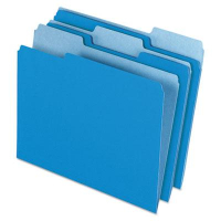 Pendaflex 1/3 Cut Tab Letter File Folder, Blue, 100/Box