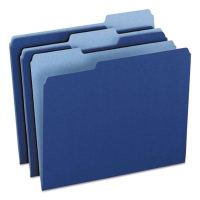Pendaflex 1/3 Cut Tab Letter File Folder, Navy Blue, 100/Box