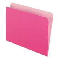 Pendaflex Straight Cut Letter File Folder, Pink, 100/Box