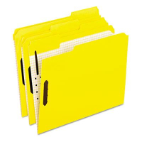 Pendaflex 1/3 Cut Tab 1-Fastener Letter File Folder, Yellow, 50/Box