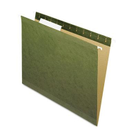 Pendaflex Reinforced Letter Hanging File Folders, Green, 25/Box
