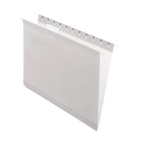 Pendaflex Letter Reinforced Hanging File Folders, Gray, 25/Box