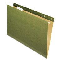 Pendaflex Reinforced Legal No Tab Hanging File Folders, Green, 25/Box