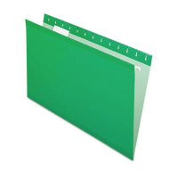 Pendaflex Legal Reinforced Hanging File Folders, Bright Green, 25/Box