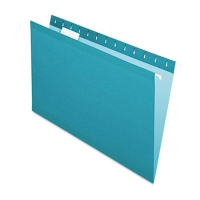 Pendaflex Legal Reinforced Hanging File Folders, Teal, 25/Box