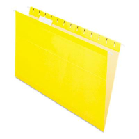 Pendaflex Legal Reinforced Hanging File Folders, Yellow, 25/Box