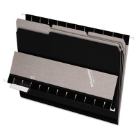 Pendaflex 1/3 Cut Tab Letter Interior File Folder, Black, 100/Box