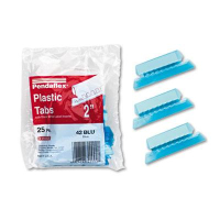 Pendaflex Pliable 1/5 Tab 2" Hanging File Tabs with Inserts, Blue/White, 25/Pack