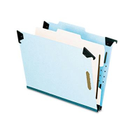 Pendaflex 4-Section Letter Pressboard 25-Point Hanging Classification Folder, Light Blue