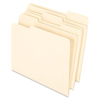 Pendaflex Earthwise 1/3 Cut Tab Letter File Folder, Manila, 100/Box