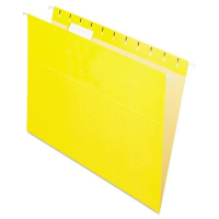 Pendaflex Letter Hanging File Folders, Yellow, 25/Box