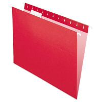 Pendaflex Letter Hanging File Folders, Red, 25/Box
