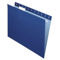 Pendaflex Letter Hanging File Folders, Navy, 25/Box