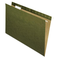 Pendaflex Legal 1/5 Tab Hanging Folders, Green, 25/Box
