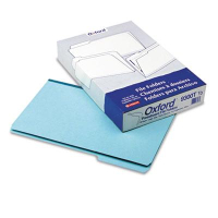Pendaflex 1" Expansion 1/3 Cut Tab Legal Pressboard Folder, Blue, 25/Box