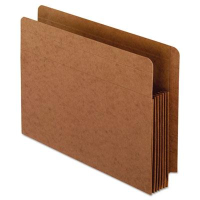 Pendaflex Letter 5-1/4" Expanding Straight Tab Heavy-Duty File Pocket, Red, 10/Box