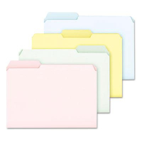 Pendaflex 1/3 Cut Tab Letter File Folder, Pastel Assorted, 100/Box
