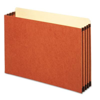 Pendaflex Legal 3-1/2" Expanding Straight Tab Cabinet File Pocket, Redrope, 10/Box