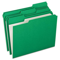 Pendaflex Double-Ply 1/3 Cut Top Tab Letter File Folder, Bright Green, 100/Box