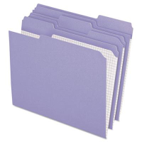 Pendaflex Double-Ply 1/3 Cut Top Tab Letter File Folder, Lavender, 100/Box