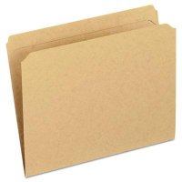 Pendaflex Dark Kraft Straight Cut Double-Ply Top Tab Letter File Folder, Brown, 100/Box