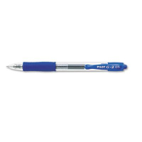 Pilot G2 0.5 mm Extra Fine Retractable Gel Roller Ball Pens, Blue, 12-Pack