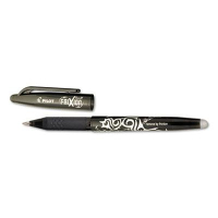 Pilot FriXion 0.7 mm Fine Stick Erasable Roller Gel Pen, Black