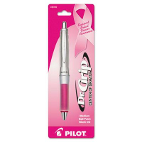 Pilot Dr. Grip 1 mm Medium Pink Ribbon Barrel Ballpoint Pen, Black