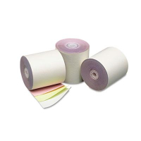 PM Company 3" X 70 Ft., 50-Pack, Canary/Pink, 3-Ply POS/Calculator Rolls