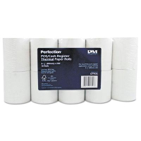 PM Company 3-1/8" X 230 Ft., 10-Pack, Single-Ply POS/Calculator Rolls