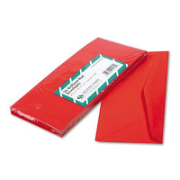Quality Park 4-1/8" x 9-1/2" Traditional #10 Colored Envelope, Red, 25/Pack