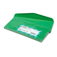 Quality Park 4-1/8" x 9-1/2" Traditional #10 Colored Envelope, Green, 25/Pack