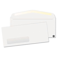 Quality Park 4-1/8" x 9-1/2" Contemporary #10 Recycled Window Envelope, White, 500/Box