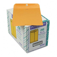 Quality Park 10" x 13" Side Seam #97 28lb Clasp Envelope, Brown Kraft, 250/Box