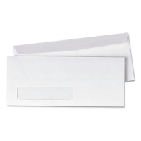 Quality Park 4-1/8" x 9-1/2" Contemporary #10 Window Envelope, White, 500/Box