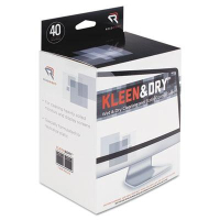 Read Right Kleen & Dry Screen Cleaner Wet Wipes Box, 40 Wipes