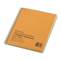 National Brand 6-7/8" X 8-1/4" 80-Sheet Legal Rule Notebook, Brown Board Cover