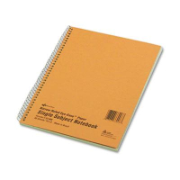 National Brand 8" X 10" 80-Sheet Legal Rule Notebook, Brown Board Cover