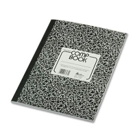 National Brand 8-3/8" X 11" 80-Sheet College Rule Composition Book, Black Marble Cover