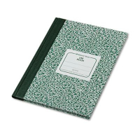 National Brand 7-7/8" X 10-1/8" 96-Sheet Legal Rule Lab Notebook, Green Marble Cover