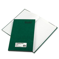 National Brand 7-1/4" x 12-1/4" 150-Page Emerald Account Book, Green Cover