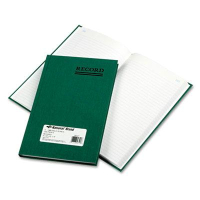 National Brand 6-1/4" x 9-5/8" 200-Page Emerald Account Book, Green Cover