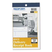 Rediform 6-3/8" x 4-1/4" 50-Page 2-Part Carbonless Delivery Receipt Book