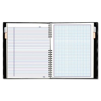 Rediform Blueline NotePro 7-1/4" X 9-1/4" 96-Sheet Quadrille Rule Wirebound Notebook, Black Cover