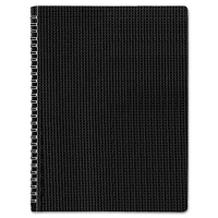 Rediform Blueline Duraflex 8-1/2" X 11" 80-Sheet College Rule Notebook, Black Cover