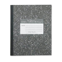 Roaring Spring 7" X 8-1/2" 48-Sheet Wide Rule Composition Book, Black Marble Cover